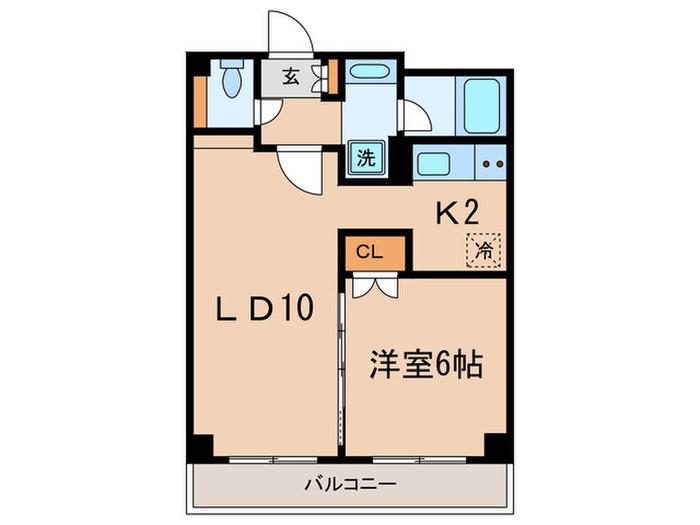 BEL SOLEIL(1LDK/1階)の間取り写真
