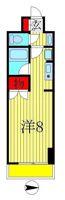 高野山第一ビル(1K/6階)の間取り写真