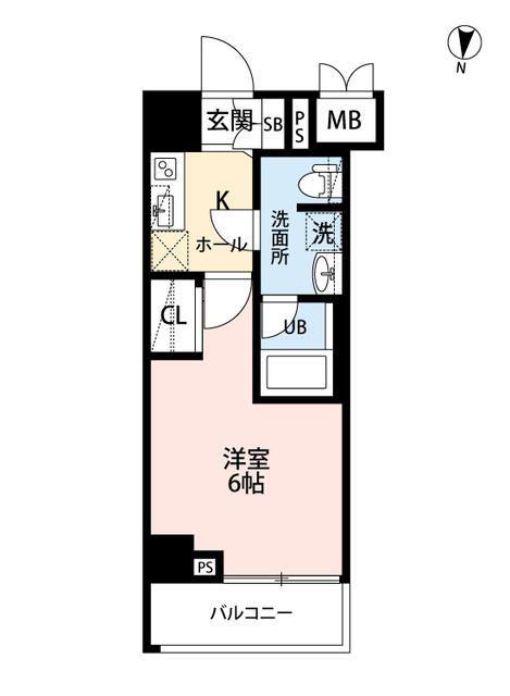 SQUARE CITY YOKOHAMA NEGISHI II(1K/7階)の間取り写真