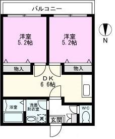 第3アイビーハイツ(2DK/1階)の間取り写真