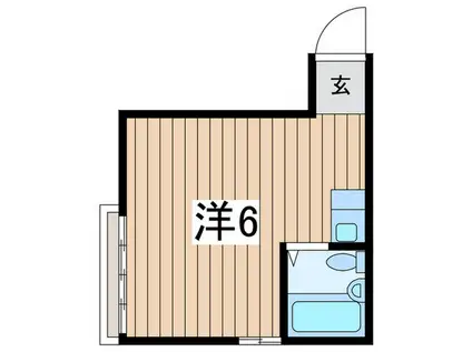 リシェス鶴間(ワンルーム/2階)の間取り写真