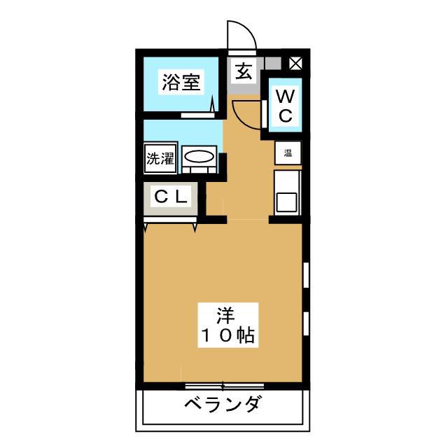パセオ蜆塚弐番館(ワンルーム/2階)の間取り写真