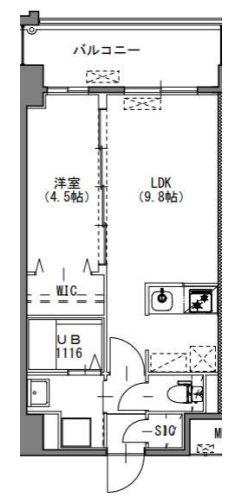 S-RESIDENCE中呉服(1LDK/6階)の間取り写真