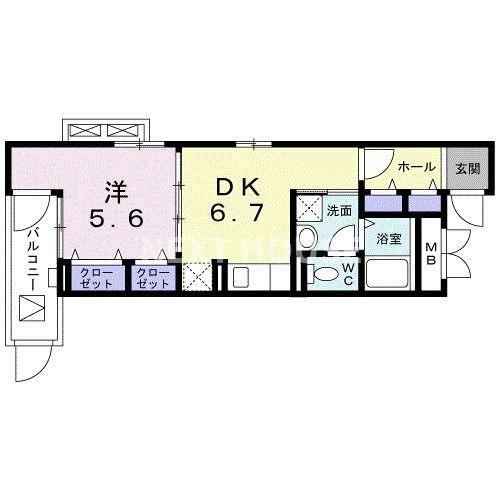 リバージュ アネックス(1DK/3階)の間取り写真