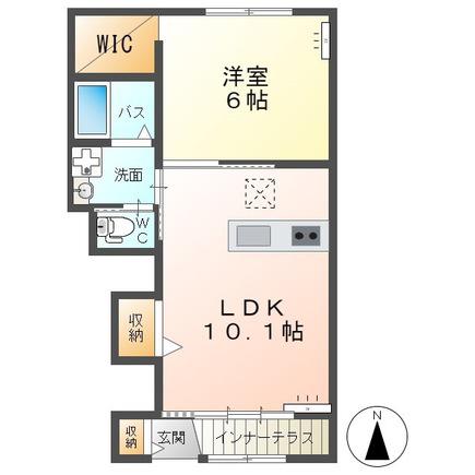 CLEVERIE I(1LDK/1階)の間取り写真