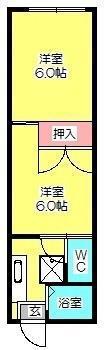 小池マンション(2K/1階)の間取り写真
