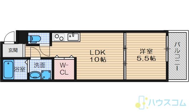 フジパレス茨木南(1LDK/1階)の間取り写真