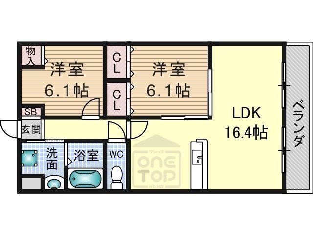 サンフォレスト(2LDK/3階)の間取り写真