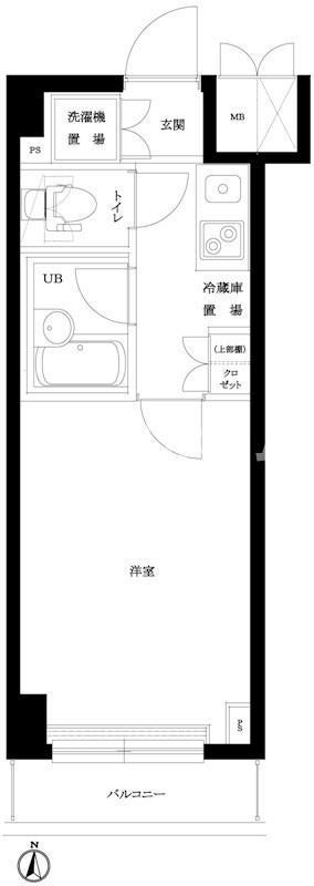 ルーブル西蒲田(1K/5階)の間取り写真