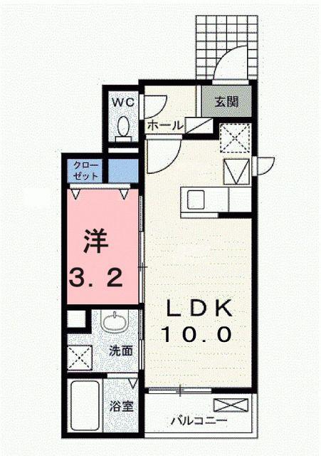 クライミングローズ永福(1LDK/1階)の間取り写真