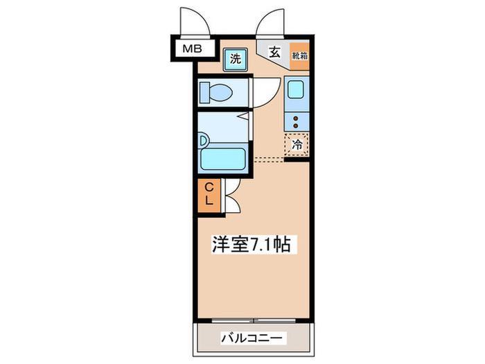 スチューデントハイツ代々木上原(ワンルーム/3階)の間取り写真