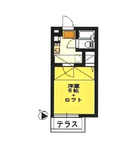 ジェネパレス草加(ワンルーム/1階)の間取り写真