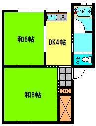 アーバンライフイトウ2(2DK/1階)の間取り写真