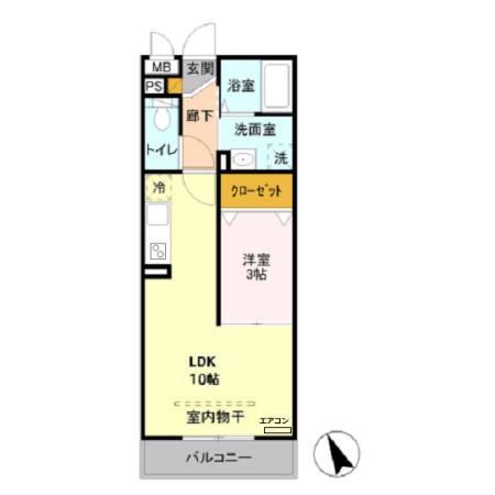 ROI DE LOURS(1LDK/2階)の間取り写真