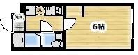 AMBITION八幡町(1K/2階)の間取り写真