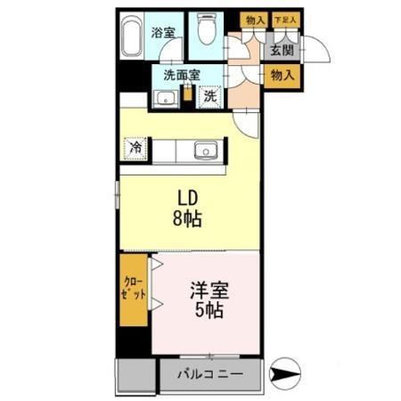 カスタリア栄(1LDK/10階)の間取り写真