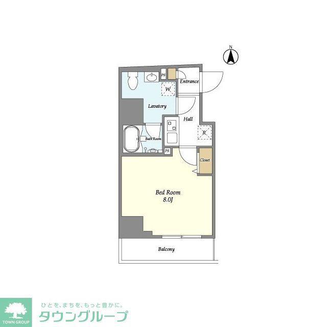 プライマル西大島駅前(1K/8階)の間取り写真