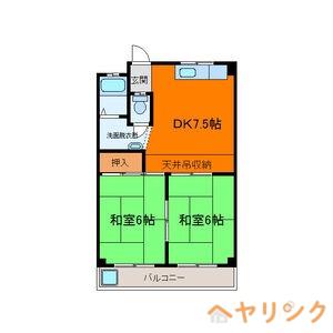 メゾン笹山(2DK/3階)の間取り写真