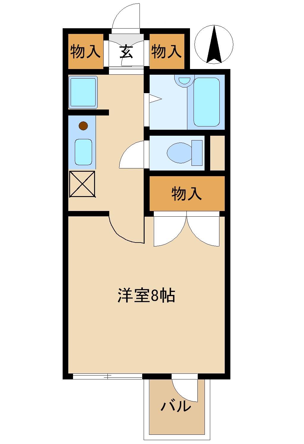 石井マンション(1K/6階)の間取り写真