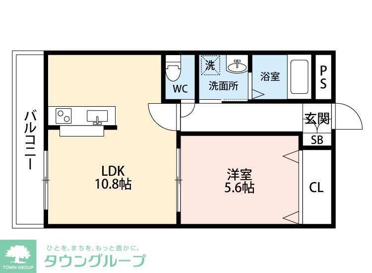マンションプラティーノ(1LDK/2階)の間取り写真