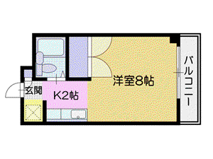 エスポワール237(1K/5階)の間取り写真