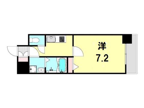 シルス東灘深江(1K/13階)の間取り写真