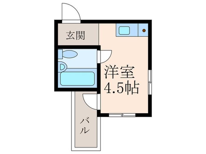 誠也産業ビル(ワンルーム/2階)の間取り写真