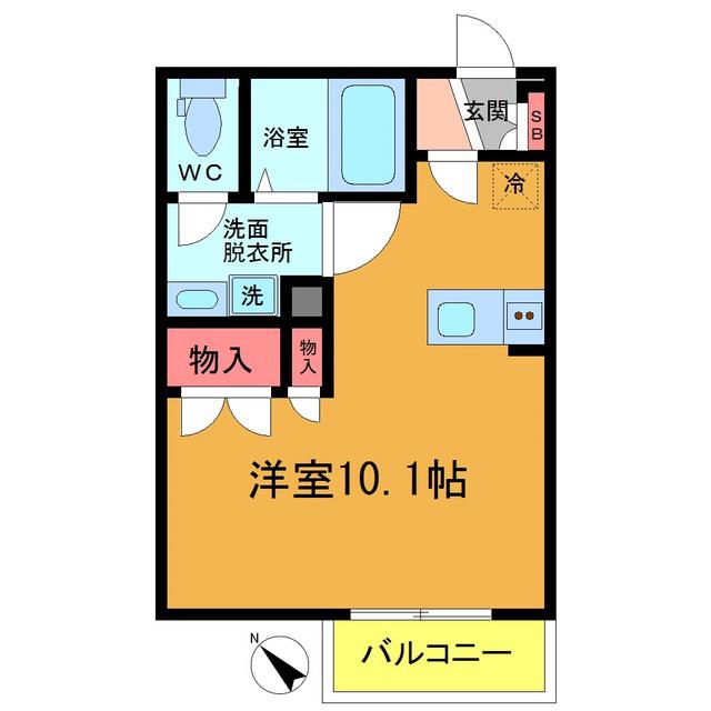 アルブム(1DK/1階)の間取り写真
