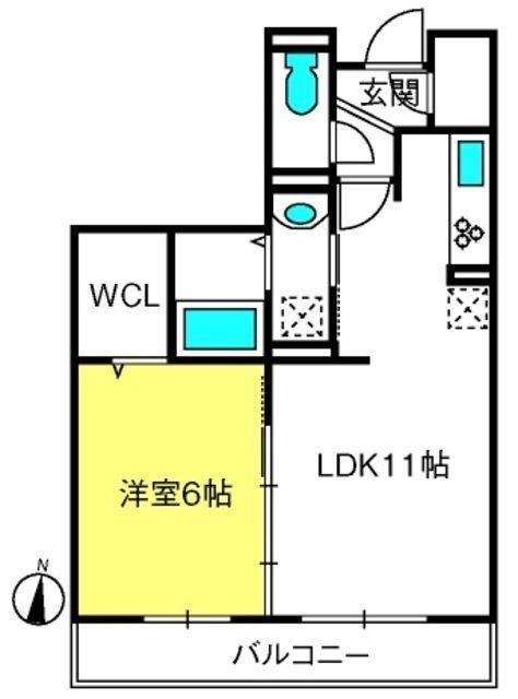 グランディール(1LDK/1階)の間取り写真
