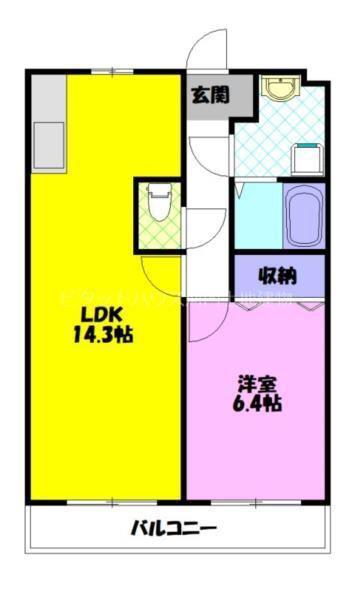 ハイツ ジョイ(1LDK/1階)の間取り写真