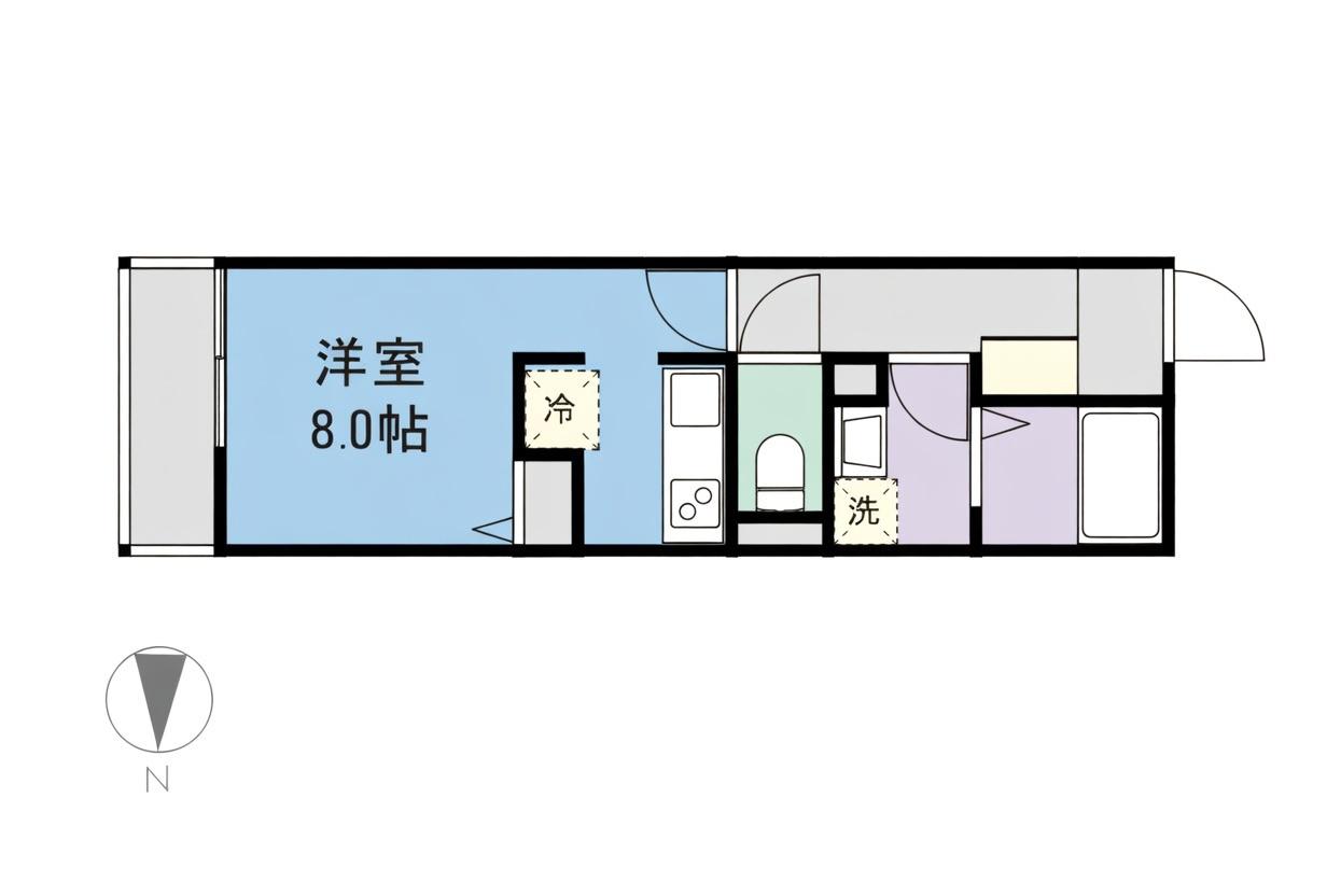 LE DOME宇品御幸(ワンルーム/1階)の間取り写真