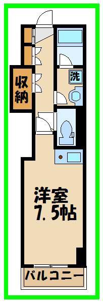 ユーコート赤堤(ワンルーム/3階)の間取り写真