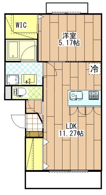 ALSOS(1LDK/2階)の間取り写真