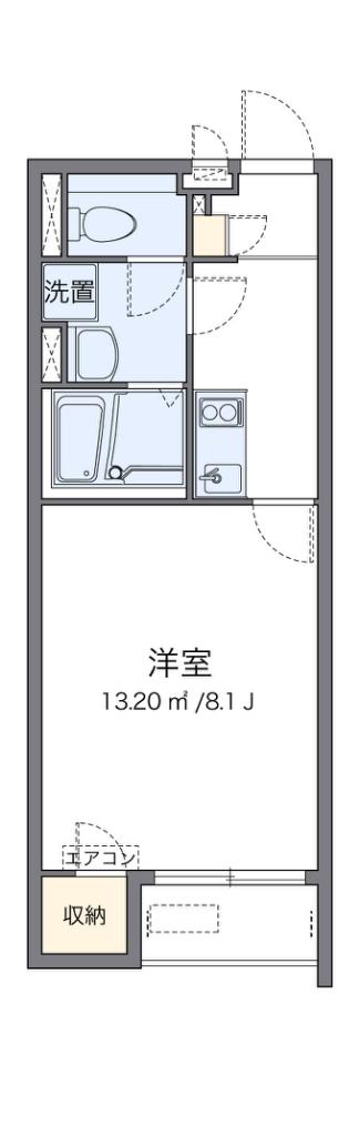 クレイノ金岡(1K/2階)の間取り写真