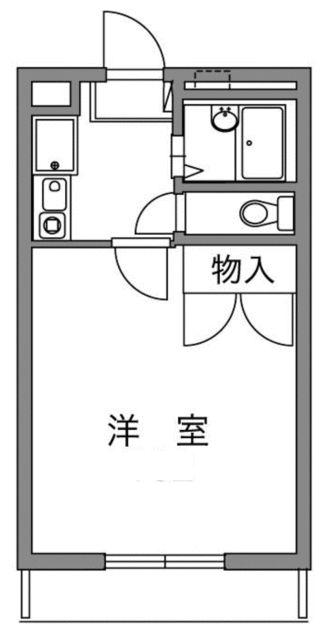 メゾン西寺尾II(1K/3階)の間取り写真