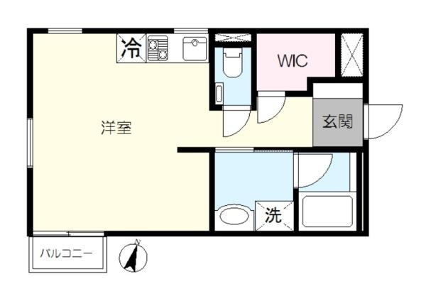 五本木AP(ワンルーム/1階)の間取り写真