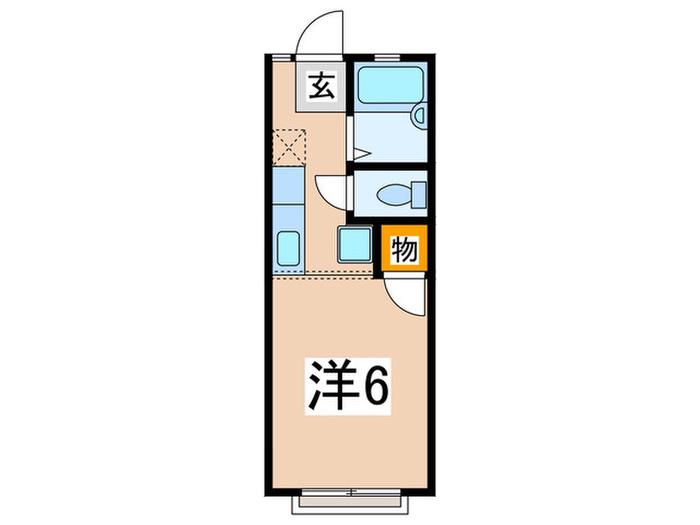 ソレイユ宮前(ワンルーム/2階)の間取り写真