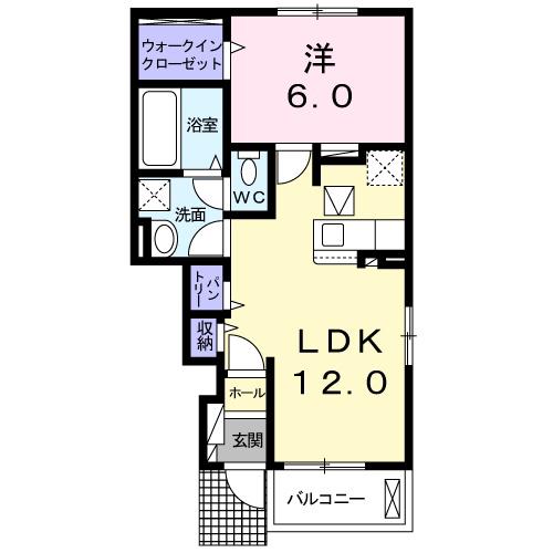 ディアス・カーサV(1LDK/1階)の間取り写真