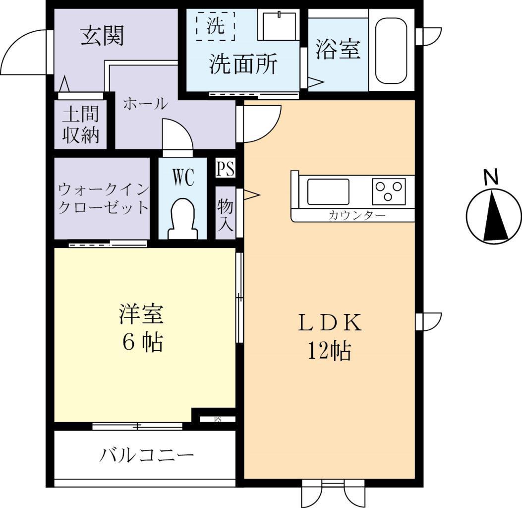 LIBRE・FOREST(1LDK/2階)の間取り写真
