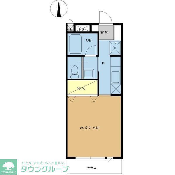 ΑNEXT前橋第12(1K/1階)の間取り写真