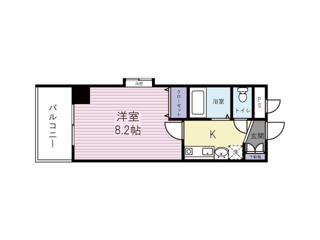 藤本ビルNO.21中津口(1K/3階)の間取り写真