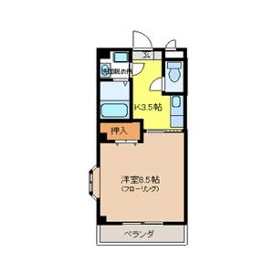 メゾン・ド・カンパーニュ(1K/3階)の間取り写真