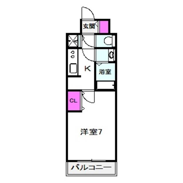 サムティ大阪グランイーストII(1K/2階)の間取り写真