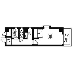 プレステージ高蔵公園(1K/3階)の間取り写真