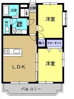 パストラールI(2LDK/3階)の間取り写真
