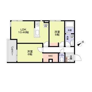 ケーリオグランデ(2LDK/2階)の間取り写真