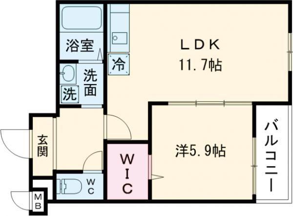 ヴェルメゾン南郷(1LDK/3階)の間取り写真