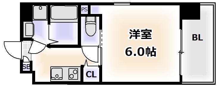 SUMMIT(1K/5階)の間取り写真