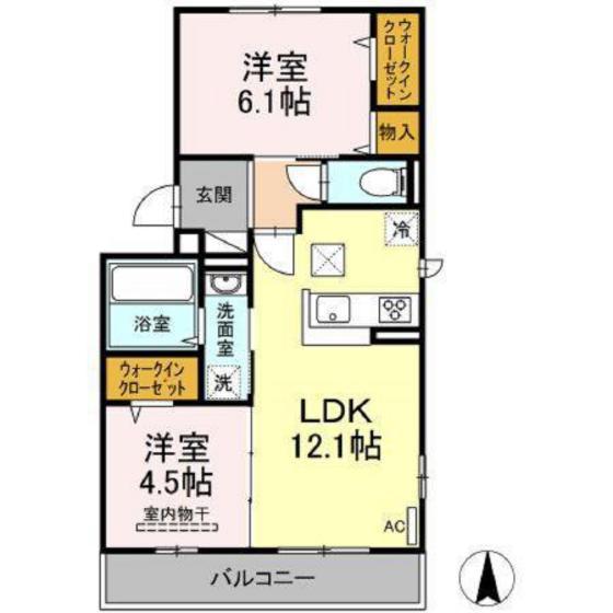 ラディッシュハウス(2LDK/1階)の間取り写真