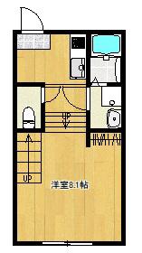 パーチェ飯田(1K/2階)の間取り写真